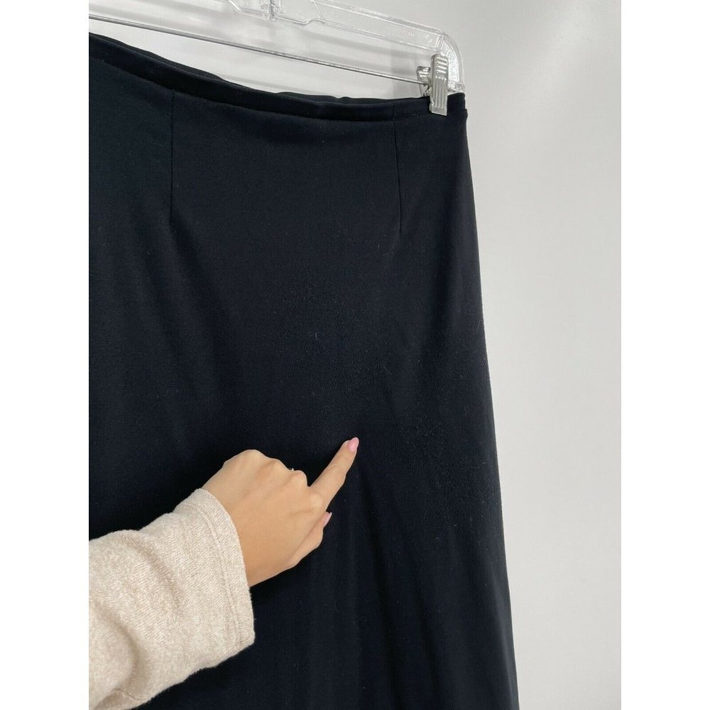 Express Vintage Solid Black Knee Length Skirt Pan… - image 5